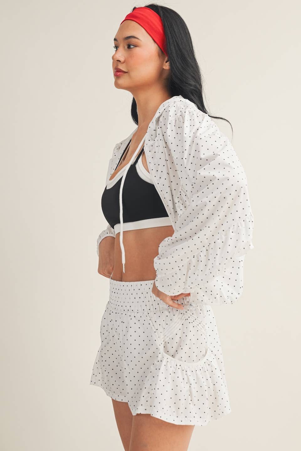 Polka Dot Print Jacket