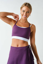 Purple Iris Double Layered Sports Bra