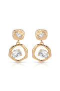FINAL SALE! Organic Shape Crystal Earrings