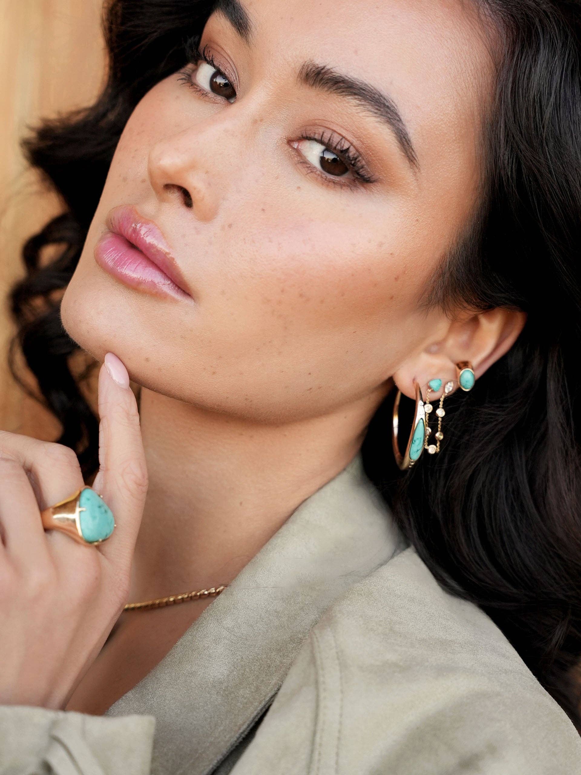Turquoise Solstice Hoops