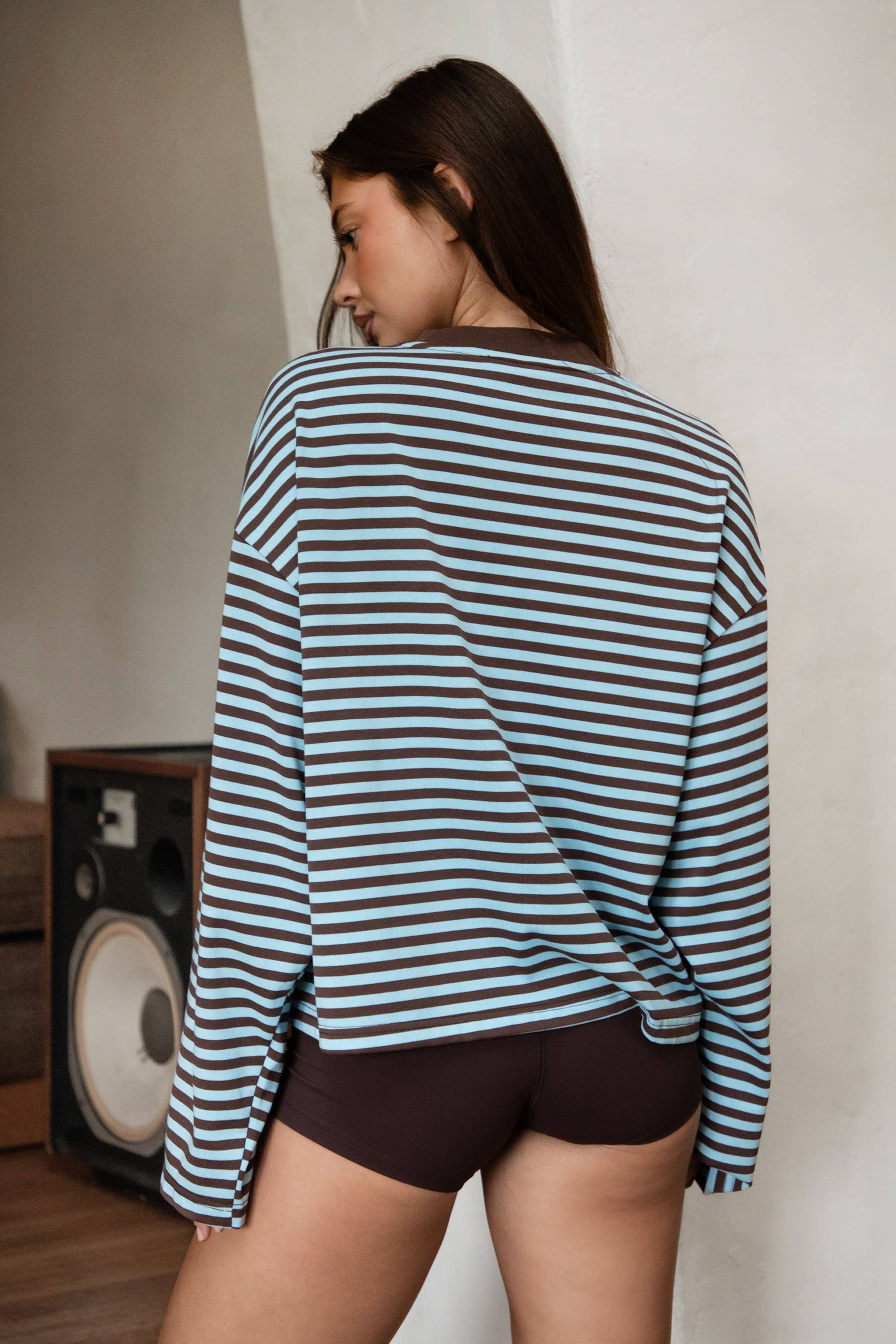MARLOWE Classic Striped Long Sleeve Top