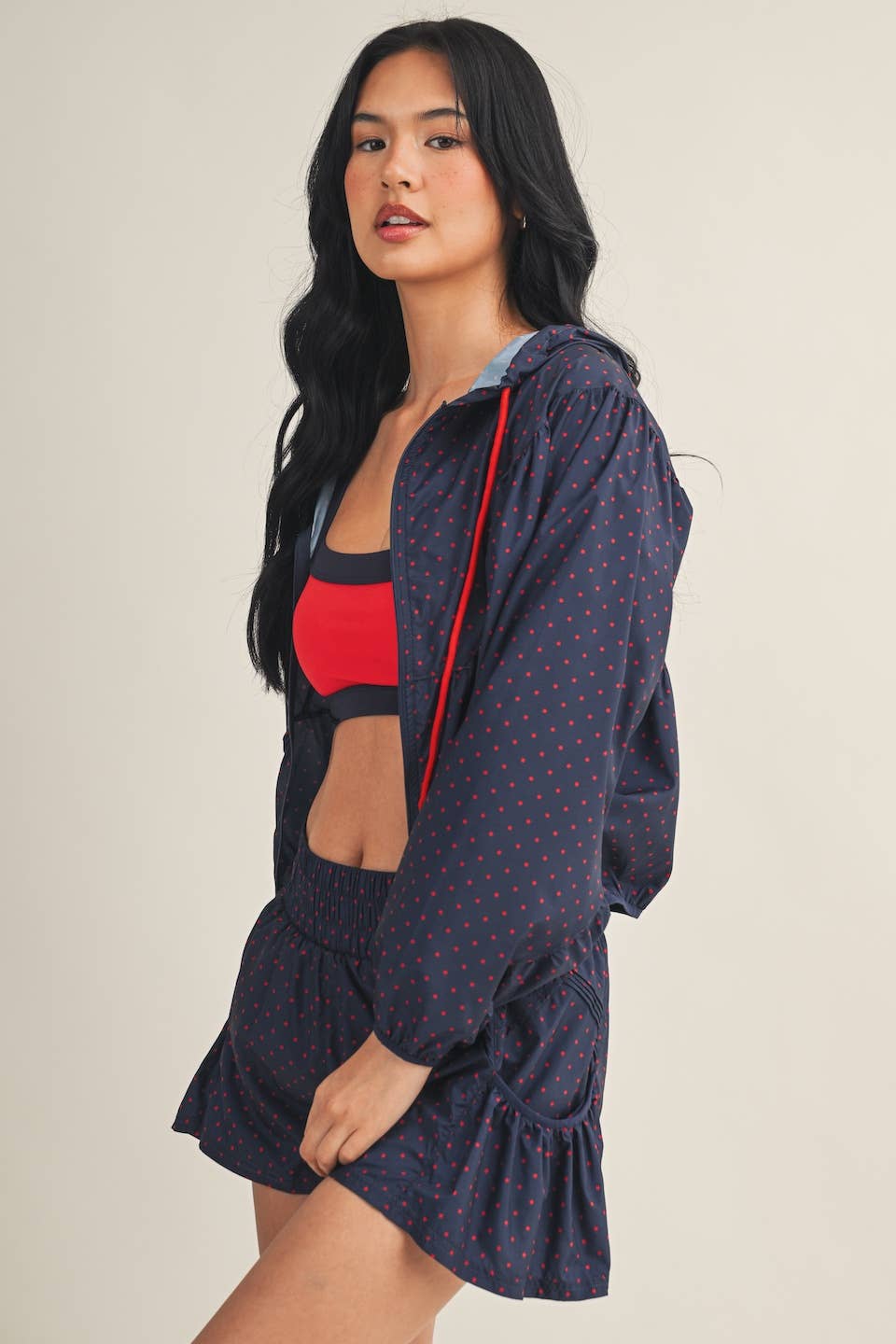 Polka Dot Print Jacket