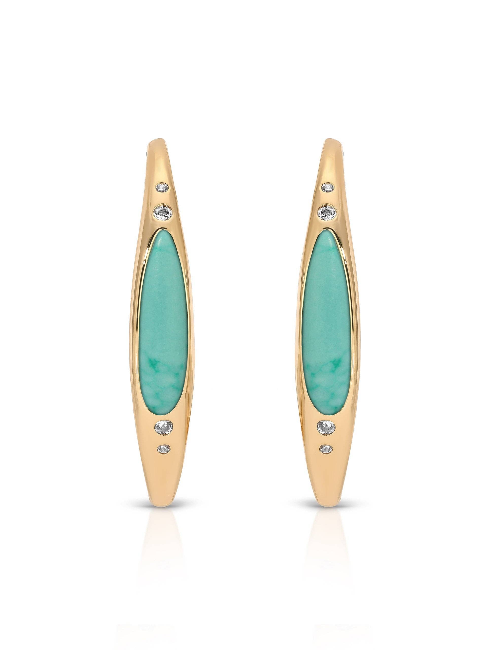 Turquoise Solstice Hoops