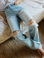 VERVET 90'S VINTAGE SUPER HIGH RISE FLARE JEANS